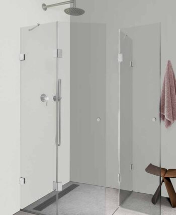 מקלחון פינתי שתי קבועים ושתי דלתות