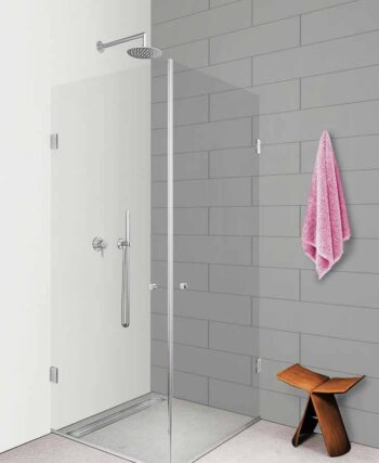 מקלחון פינתי שתי דלתות