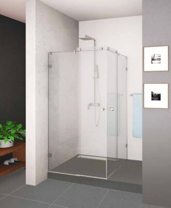 מקלחון צירים - פיניתי שתי קבועים ודלת הזזה