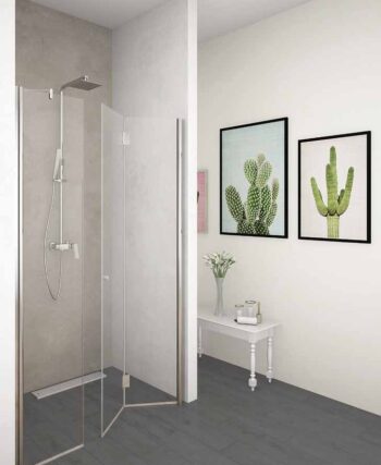 מקלחון חזית קבוע ודלת הרמוניקה