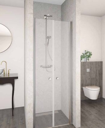 מקלחון חזית שתי דלות