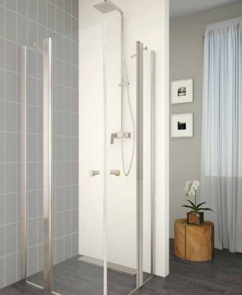 מקלחון פינתי 2 קבועים 2 דלתות