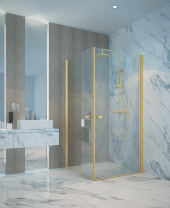 מקלחון פינתי 2 דלתות IN/OUT