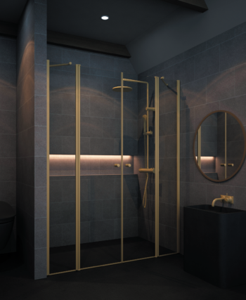 מקלחון חזית 2 דפנות + 2 דלתות IN/OUT